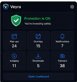 Veyra extension popup interface
